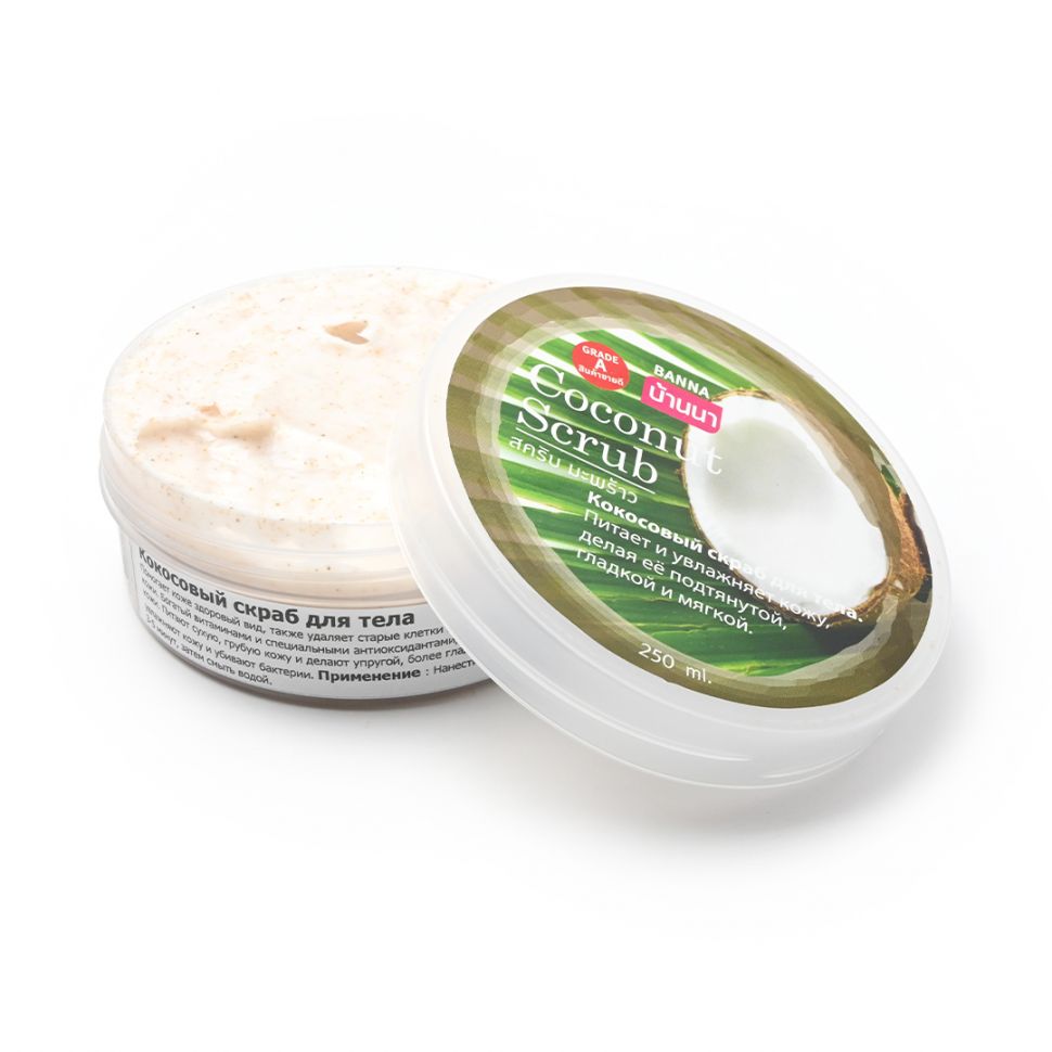 COCONUT Scrub, Banna (КОКОСОВЫЙ скраб для тела, Банна), 250 мл.