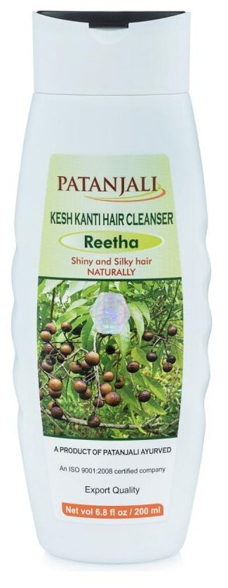 Kesh Kanti REETHA Hair Cleanser, Patanjali (РИТХА Шампунь против жирности волос, укрепляет корни, Патанджали), 200 мл.