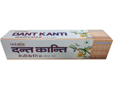 DANT KANTI Medicated Gel Patanjali (Дант Канти Медикейтэд аюрведическая лечебная зубная паста-гель), 100 г.