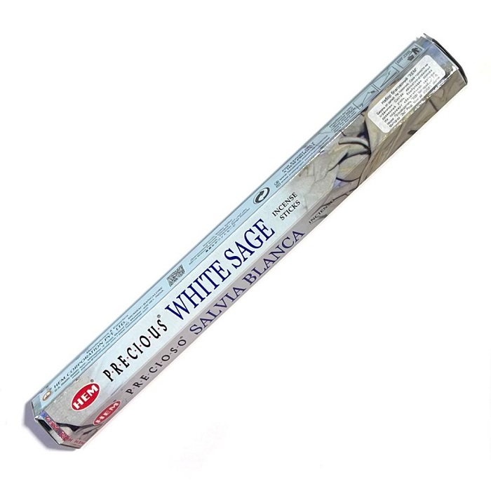 Hem Incense Sticks PRECIOUS WHITE SAGE (Благовония Драгоценный БЕЛЫЙ ШАЛФЕЙ, Хем), уп. 20 палочек.