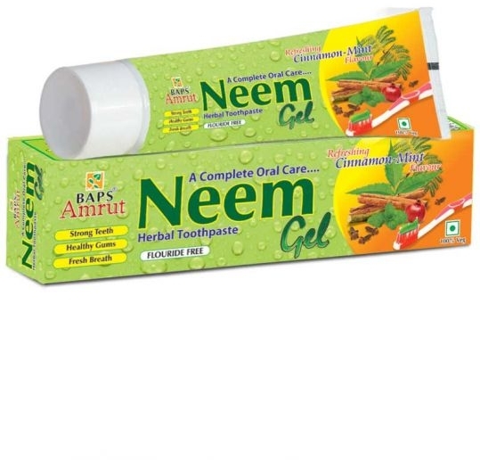 NEEM Herbal Toothpaste GEL, BAPS Amrut (НИМ травяная зубная паста-гель, БАПС Амрут), 25 г.