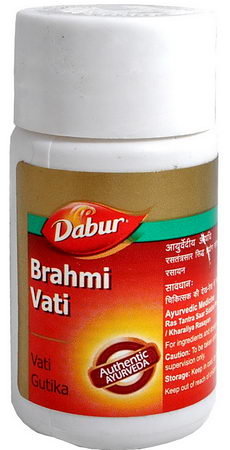 BRAHMI VATI tablets Dabur (БРАМИ (БРАХМИ) Вати, тоник для мозга, Дабур), 40 таб.