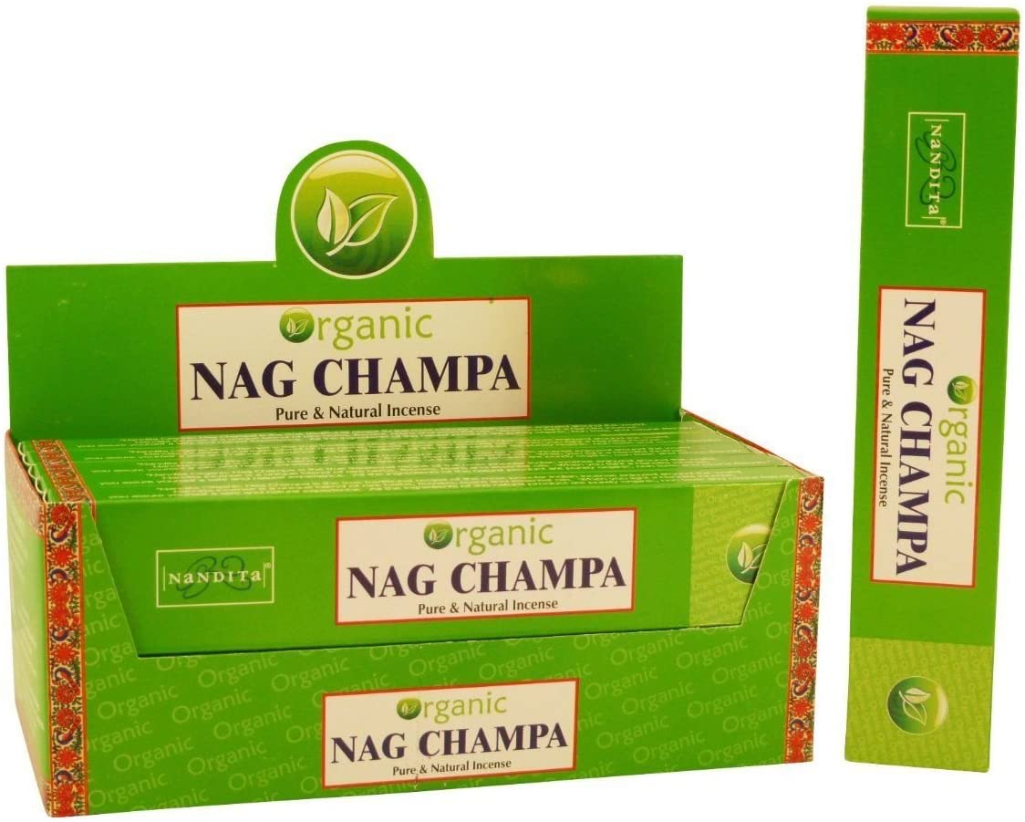 ORGANIC Garden NAG CHAMPA Pure & Natural Incense, Nandita (ОРГАНИК Гарден НАГ ЧАМПА чистые и натуральные благовония, Нандита), 15 г.