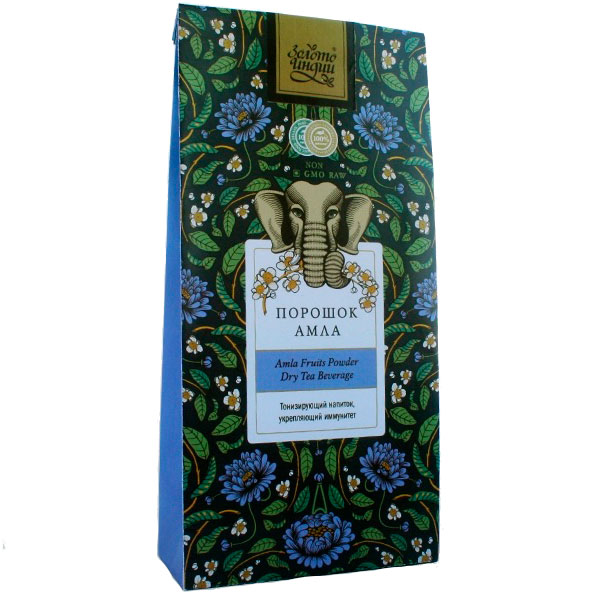 ПОРОШОК АМЛА Тонизирующий напиток, укрепляющий иммунитет, Золото Индии (Amla Fruits Powder Dry Tea Beverage), 100 г.