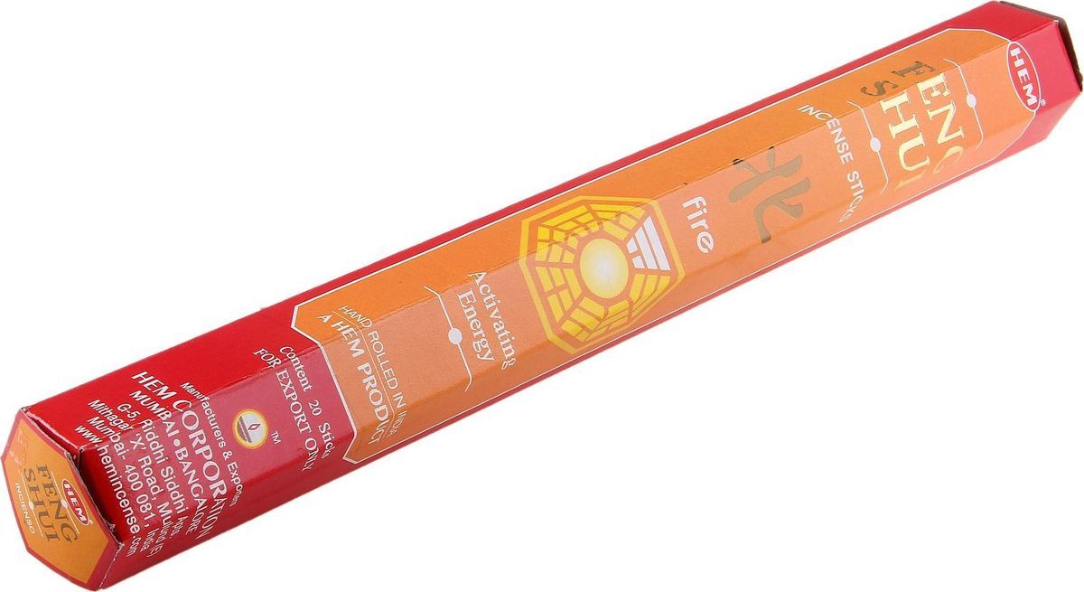 Hem Incense Sticks FENG SHUI FIRE (Благовония ФЭН-ШУЙ ОГОНЬ, Хем), уп. 20 палочек.