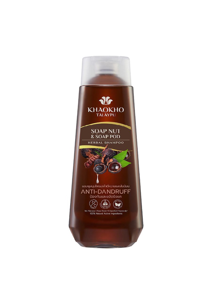 SOAP NUT & SOAP POD Herbal Shampoo ANTI-DANDRUFF, Khaokho (МЫЛЬНЫЙ ОРЕХ, Травяной шампунь для волос ОТ ПЕРХОТИ, Кхаокхо), 185 мл.