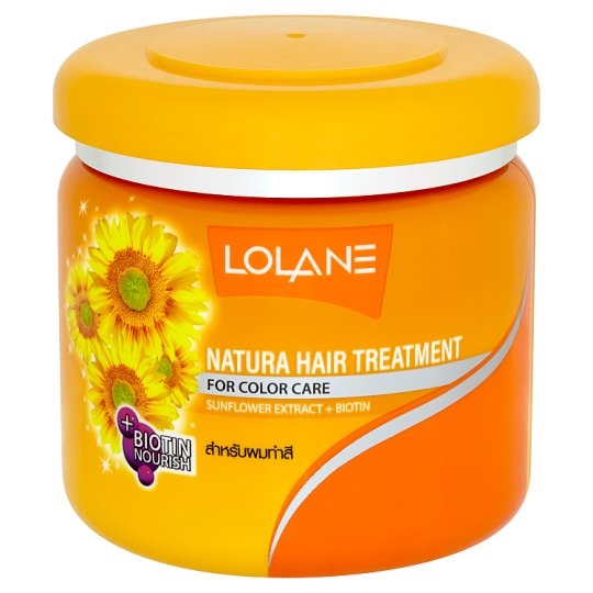 Natura Hair Treatment FOR COLOR CARE, Lolane (Маска ДЛЯ ОКРАШЕННЫХ ВОЛОС с Экстрактом Подсолнечника и Биотином, Лолейн), 250 г.