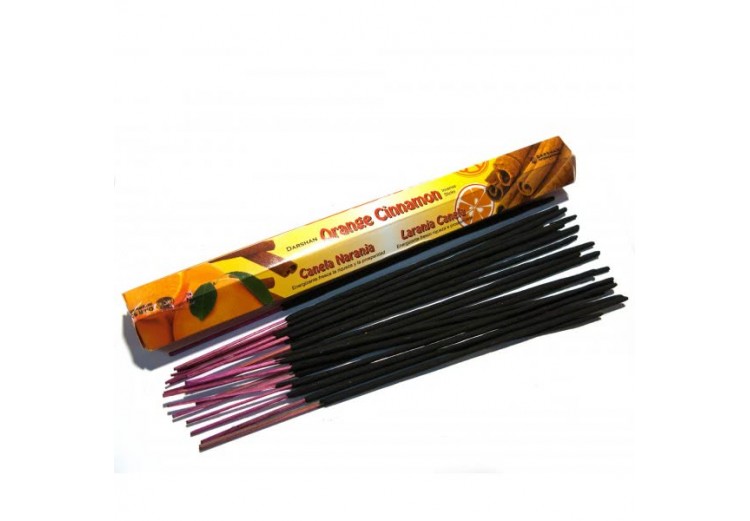 Darshan ORANGE CINNAMON Incense Sticks (Благовония Даршан АПЕЛЬСИН КОРИЦА), шестигранник 20 палочек.