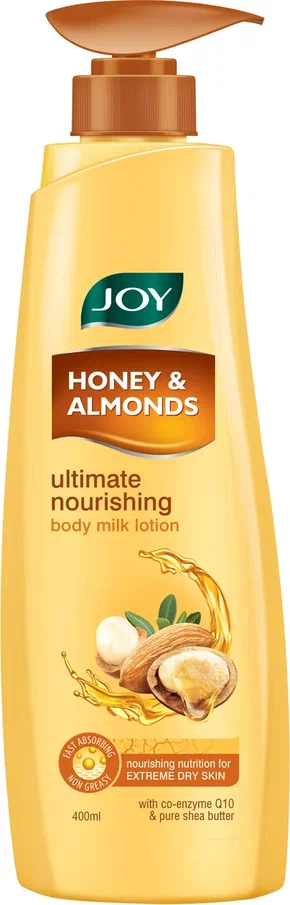 HONEY & ALMONDS ultimate nourishing body lotion, JOY (МЁД И МИНДАЛЬ ультрапитательный лосьон для тела, Джой), с дозатором, 400 мл.