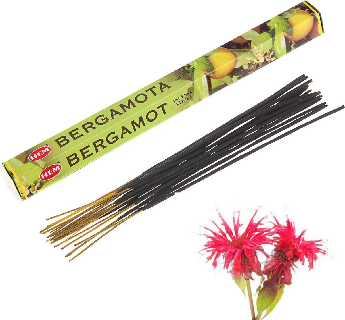 Hem Incense Sticks BERGAMOT (Благовония БЕРГАМОТ, Хем), уп. 20 палочек.