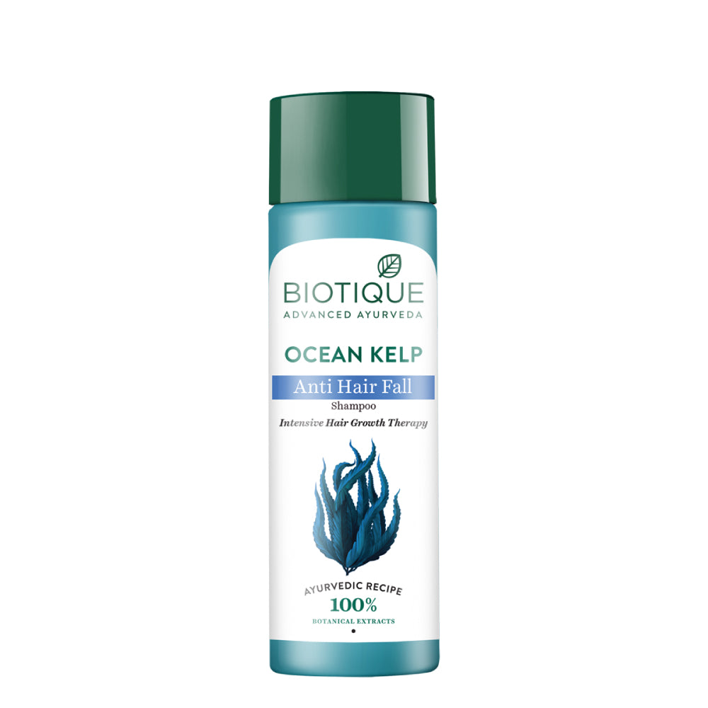 OCEAN KELP Anti Hair Fall Shampoo, Biotique (МОРСКИЕ ВОДОРОСЛИ Шампунь против выпадения волос, интенсивная терапия, Биотик), 120 мл.