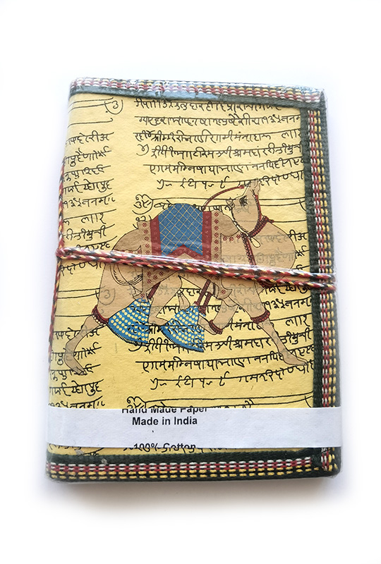 Блокнот индийский этнический ручной работы (разные рисунки, 17 на 12,5 см.), 1 шт.