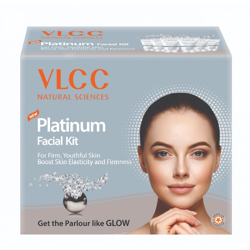 PLATINUM FACIAL KIT For Firm, Youthful Skin Boosts Skin Elasticity and Firmness, VLCC (ПЛАТИНА набор для омоложения, подтяжки и упругости кожи лица), 6x10 г.