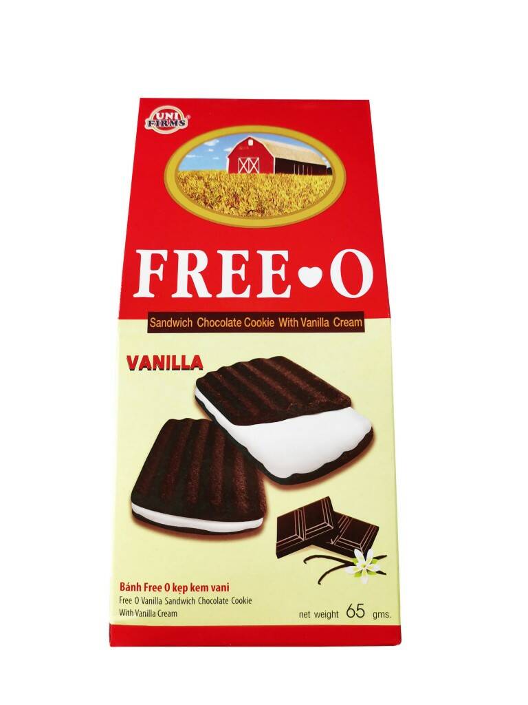 Sandwich Chocolate Cookie With Vanilla Cream, Free O (Шоколадное печенье-сэндвич с ванильным кремом), 65 г.
