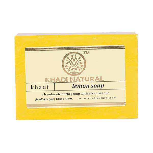 LEMON Handmade Herbal Soap With Essential Oils, Khadi Natural (ЛИМОН Мыло ручной работы с эфирными маслами, Кхади), 125 г.