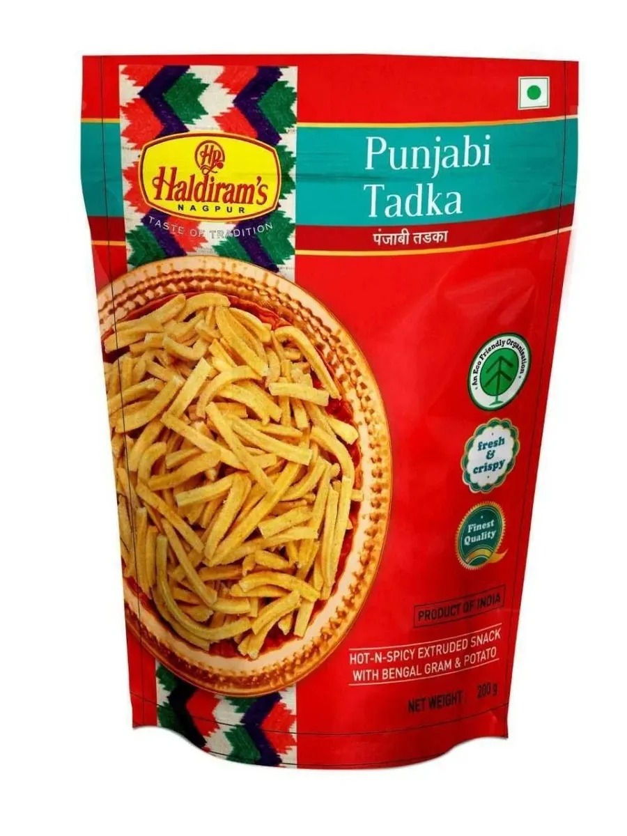 PUNJABI TADKA, Haldiram’s (Пряные картофельные палочки Халдирамс), 200 г.