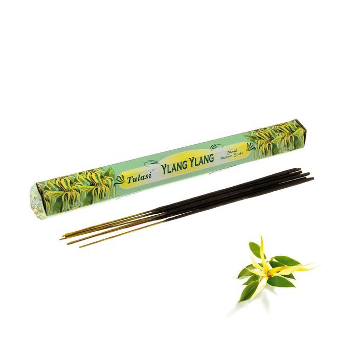 Tulasi YLANG YLANG Floral Incense Sticks, Sarathi (Туласи благовония ИЛАНГ-ИЛАНГ, Саратхи), уп. 20 палочек.