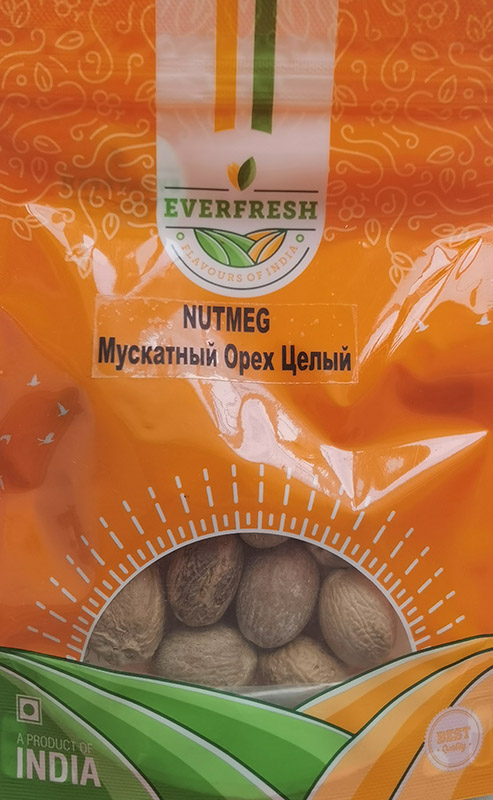 NUTMEG, Everfresh (МУСКАТНЫЙ ОРЕХ ЦЕЛЫЙ, Эверфреш), 50 г.