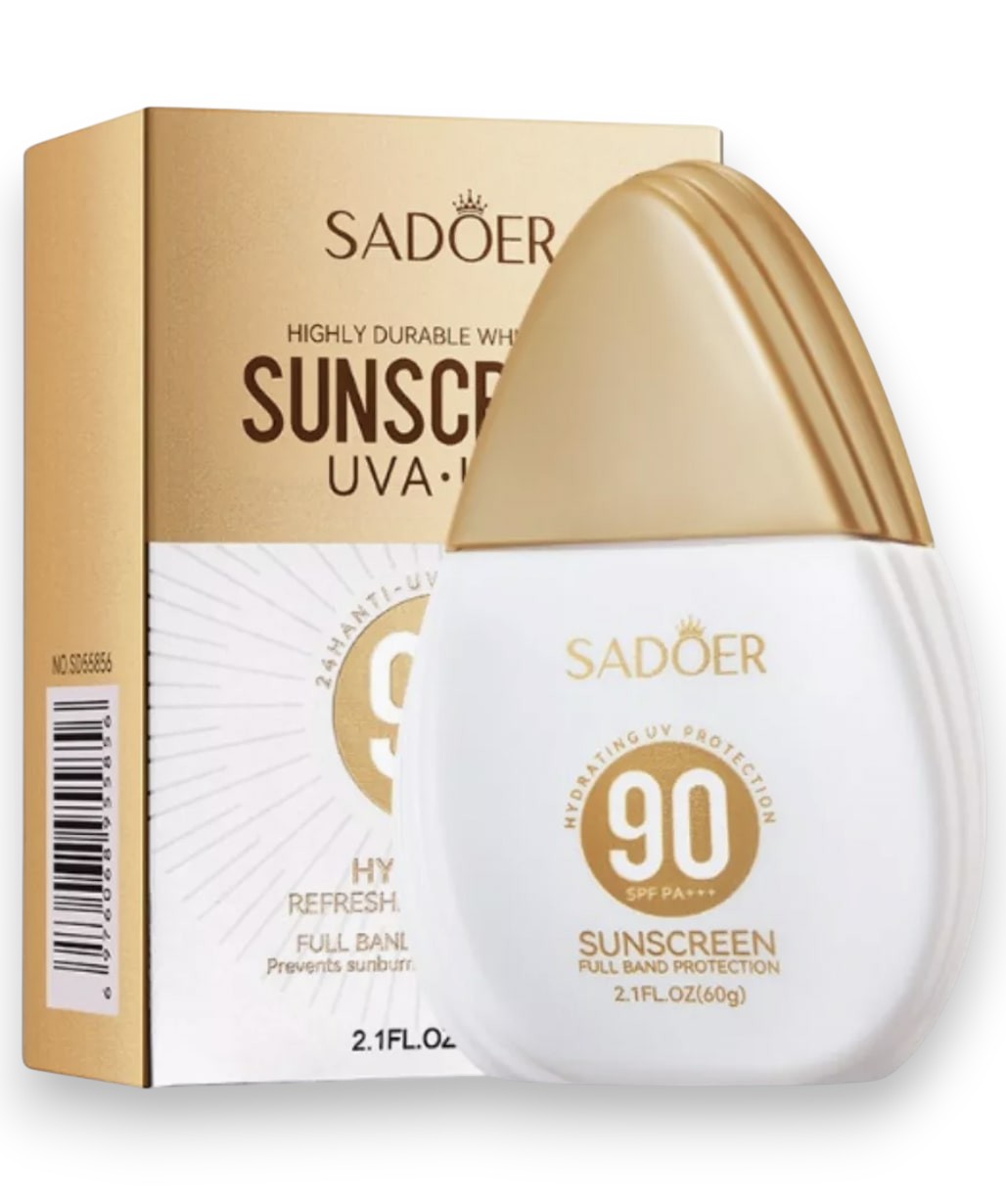 SUNSCREEN SPF90, Sadoer (Увлажняющий отбеливающий солнцезащитный крем), 60 г.