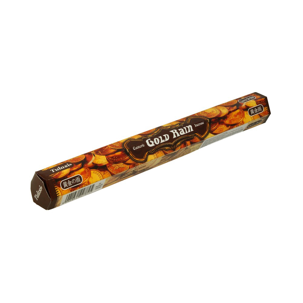 Tulasi GOLD RAIN Esoteric Incense Sticks, Sarathi (Туласи благовония ЗОЛОТОЙ ДОЖДЬ, Саратхи), уп. 20 палочек.