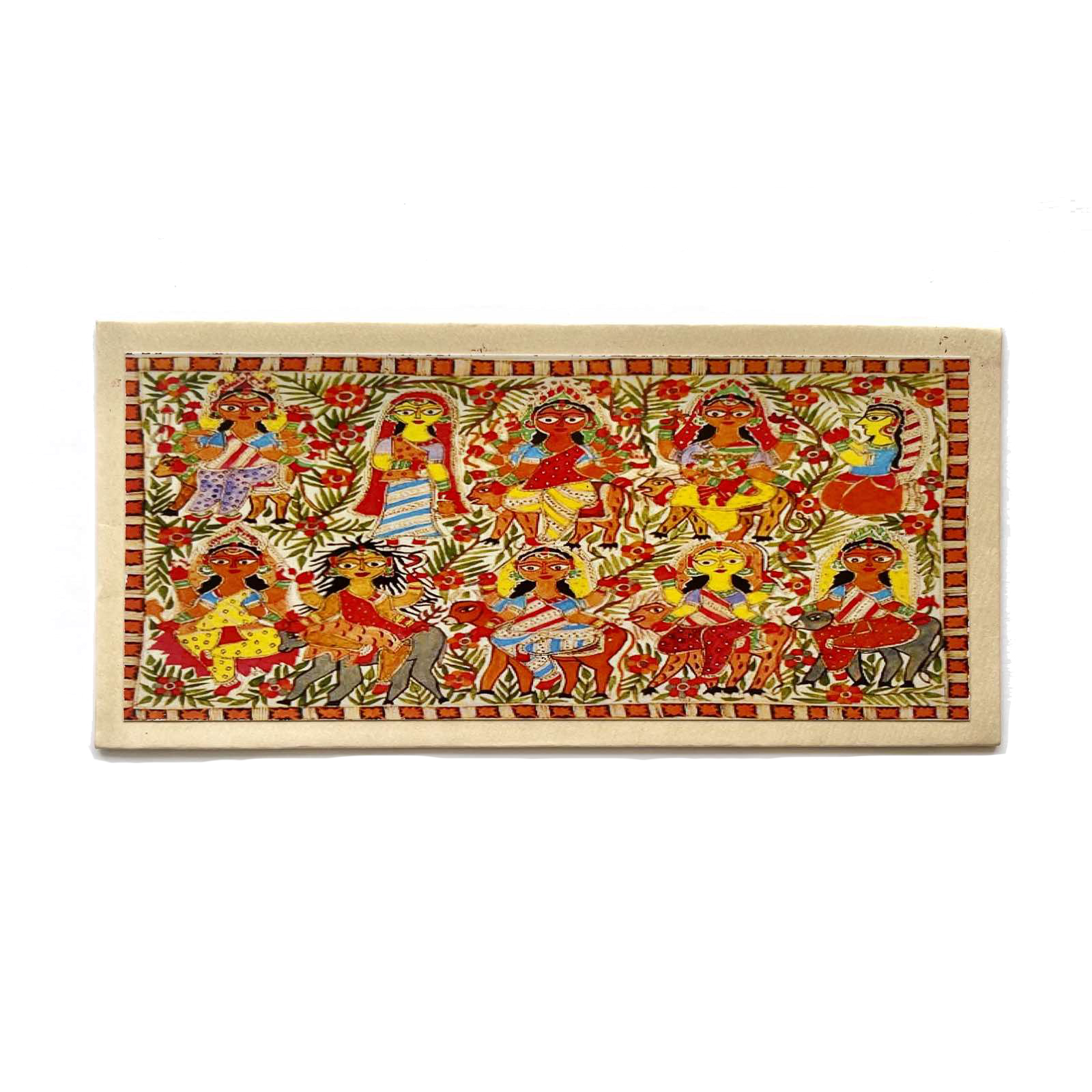 Подарочный индийский конверт НАВАДУРГА (размер 18,5 х 8,5 см.), 1 шт.
