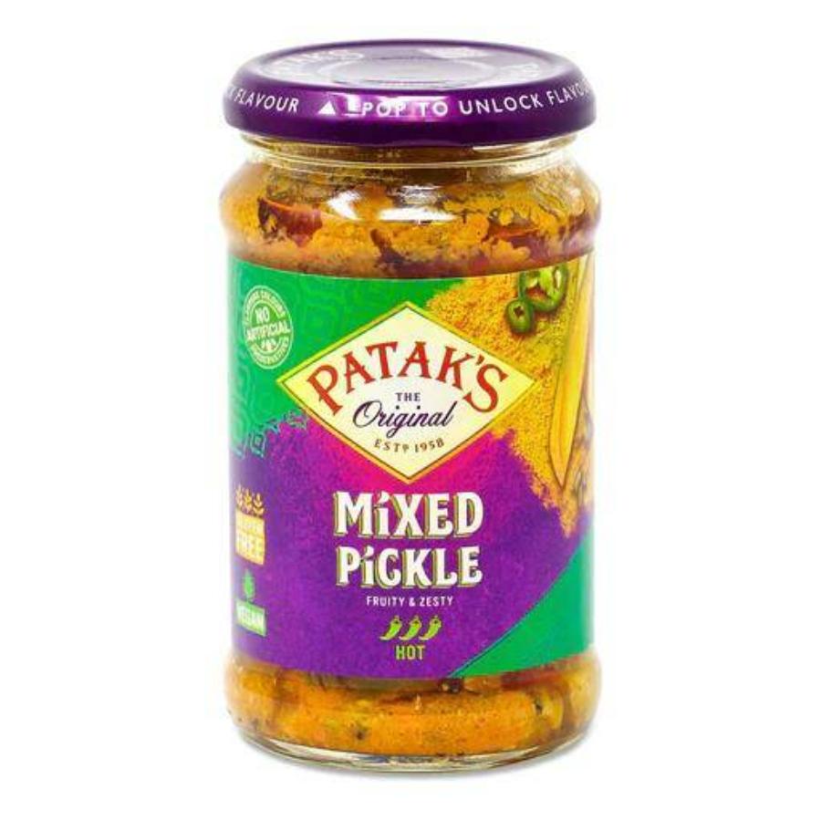MIXED PICKLE, Fruit & Zesty, HOT, Patak's (ПИКУЛИ МИКС (Плодовоовощная), ОСТРАЯ, Патакс), 283 г.