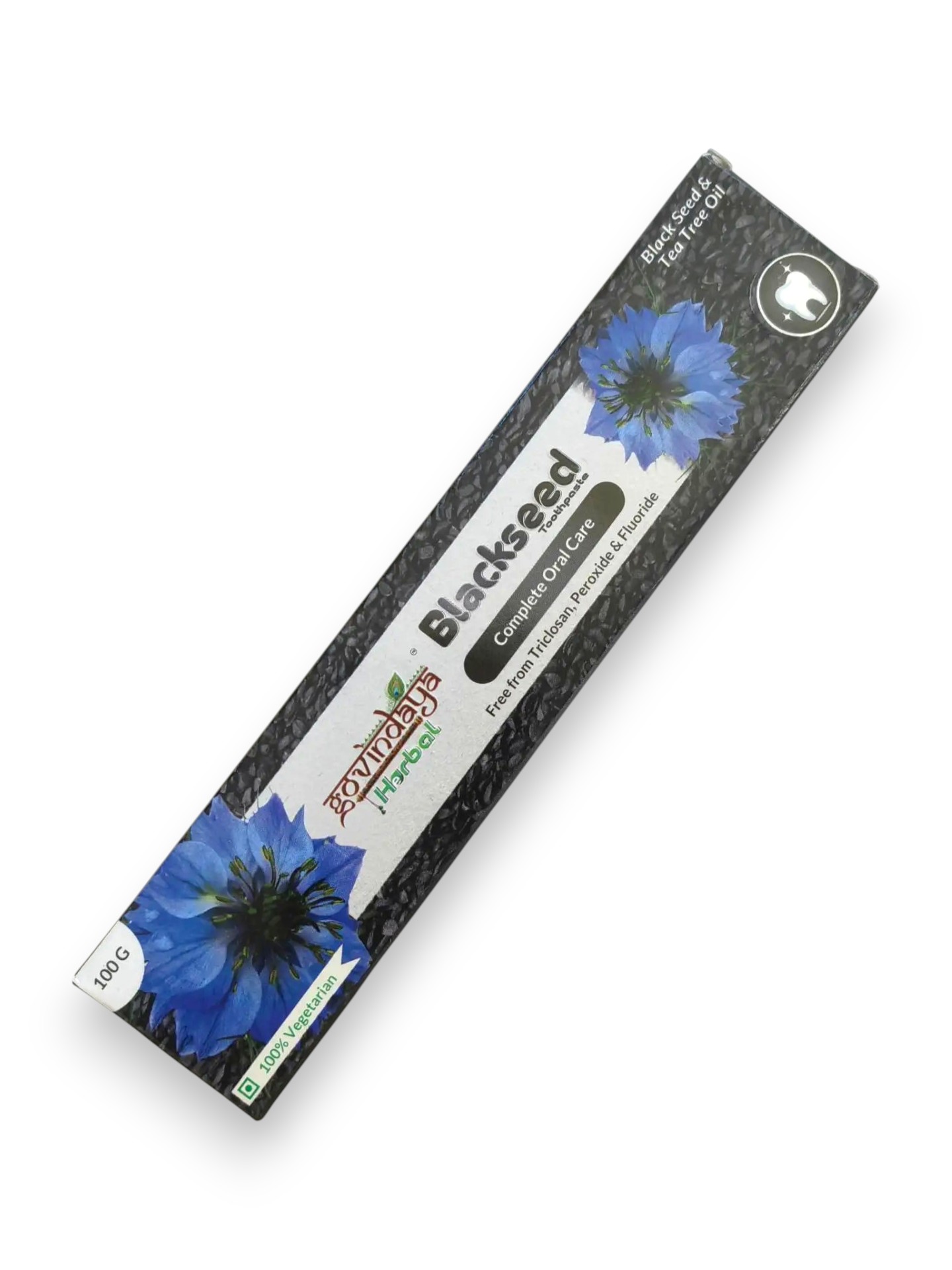 BLACKSEED Toothpaste, Govindaya (Зубная паста С ЧЁРНЫМ ТМИНОМ, Говиндая), 100 г.
