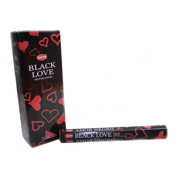 Hem Incense Sticks BLACK LOVE (Благовония ЧЕРНАЯ ЛЮБОВЬ, Хем), уп. 20 палочек.