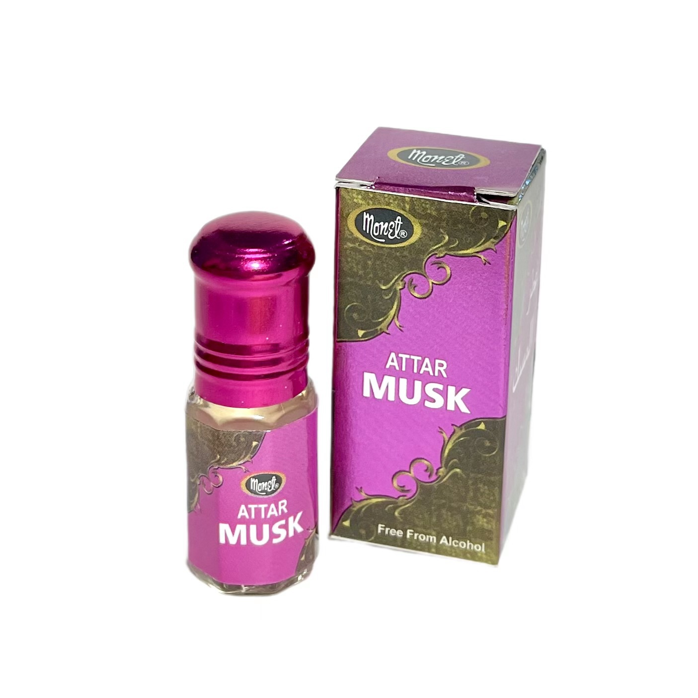 ATTAR MUSK Perfume, Free From Alcohol, Monet (АТТАР МУСК, масляные индийские духи, Моне), ролик 3 мл.