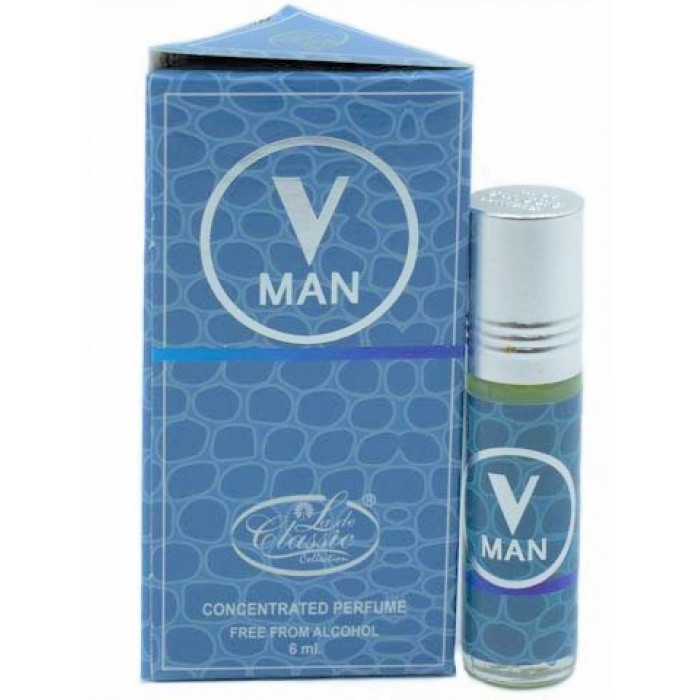 La De Classic Concentrated Perfume V MAN (Мужские масляные арабские духи В МЭН, Ла Де Классик), 6 мл.