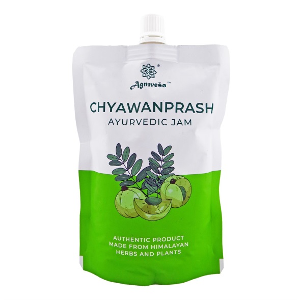 CHYAWANPRASH Ayurvedic Jam, Agnivesa (ЧАВАНПРАШ аюрведический джем, Аутентичный продукт, изготовленный из Гималайских трав и растений, Агнивеша), пакет 300 г.