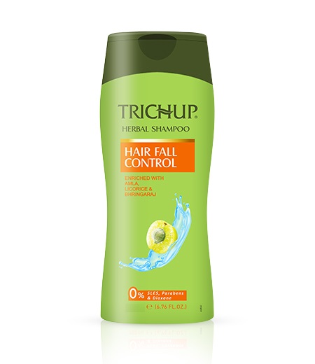 Trichup Herbal Shampoo HAIR FALL CONTROL Vasu (Тричуп Шампунь КОНТРОЛЬ ВЫПАДЕНИЯ ВОЛОС, С экстрактами трав, Васу), 400 мл.