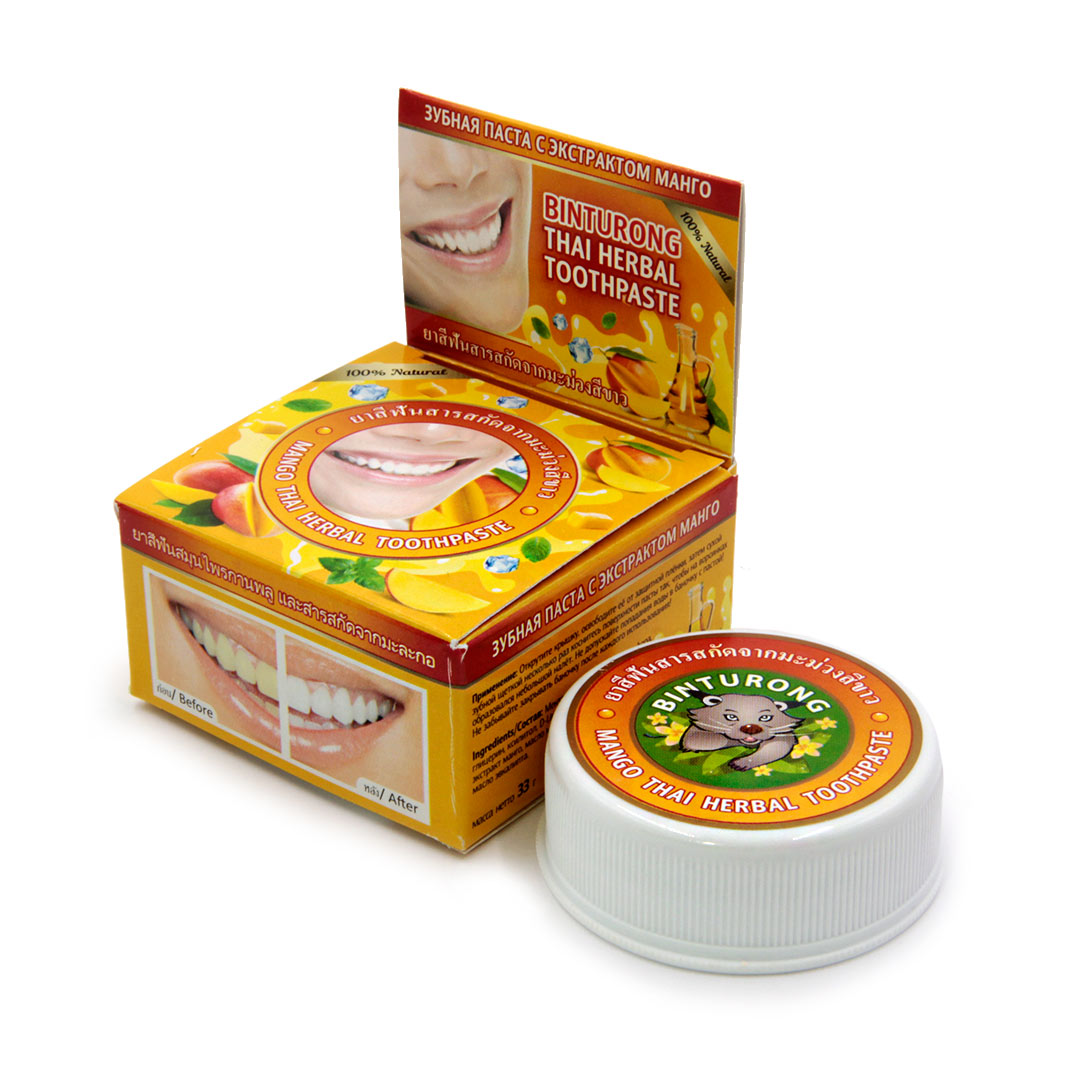 Binturong MANGO Thai Herbal Toothpaste, Nina Buda (Зубная паста с экстрактом МАНГО, Нина Буда), 33 г.
