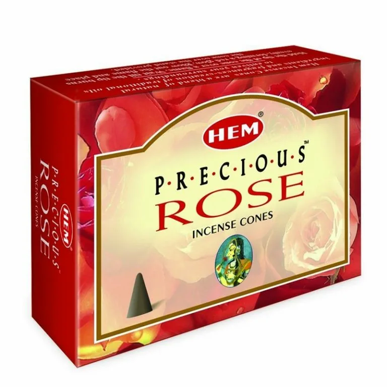 Hem Incense CONES PRECIOUS ROSE (Благовония конусы ДРАГОЦЕННАЯ РОЗА, Хем), уп. 10 конусов.