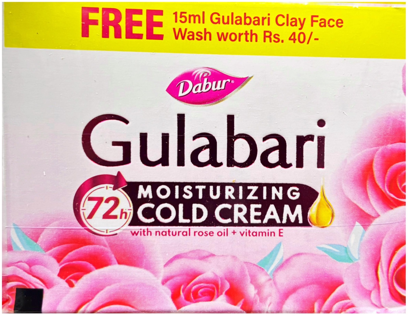 GULABARI moisturizing cold cream, Dabur (ГУЛАБАРИ, охлаждающий крем для лица с маслом розы, Дабур), 55 мл.