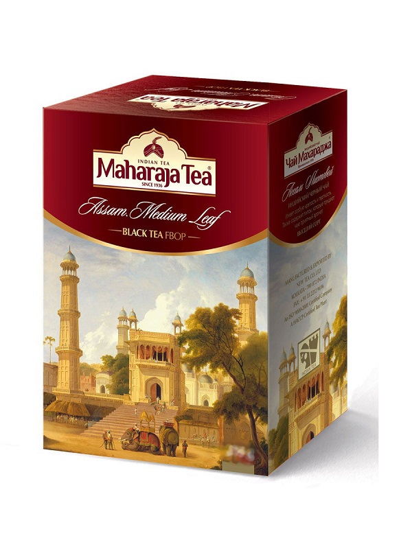 ASSAM MEDIUM LEAF Black Tea FBOP, Maharaja Tea (АССАМ СРЕДНЕЛИСТОВОЙ черный чай, Махараджа чай), 100 г.