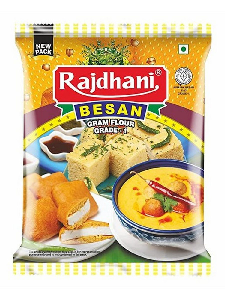 BESAN Gram Flour Grade-1, Rajdhani (МУКА НУТОВАЯ бесан, Радждхани), 1 кг.