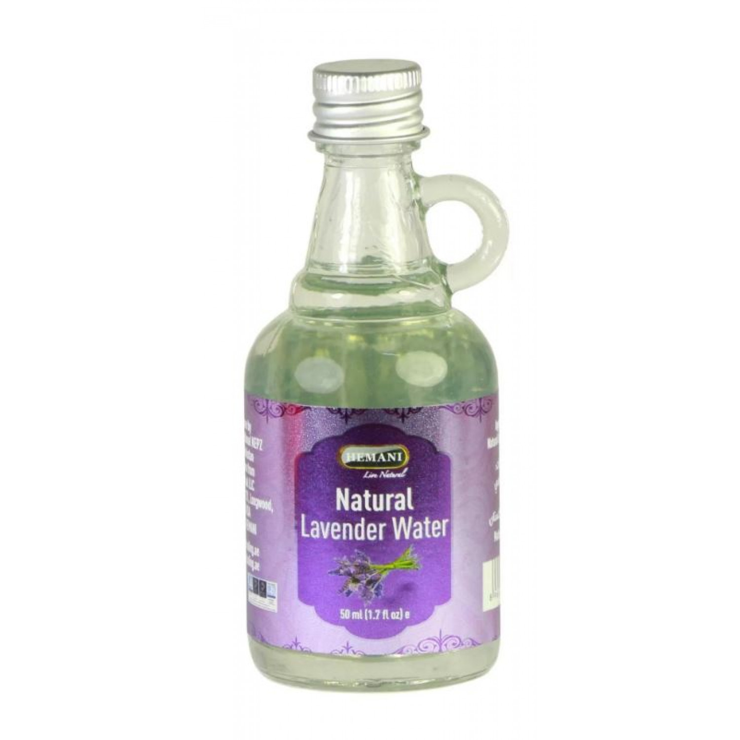 NATURAL LAVENDER WATER, Hemani (НАТУРАЛЬНАЯ ЛАВАНДОВАЯ ВОДА, Хемани), стеклянная бутылочка, 50 мл.