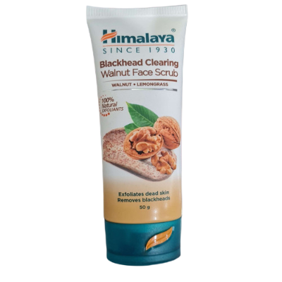 Blackhead Clearing WALNUT FACE SCRUB, Himalaya (Скраб для лица С ГРЕЦКИМ ОРЕХОМ И ЛЕМОНГРАССОМ, очищение от черных точек, Хималайя), 50 г.