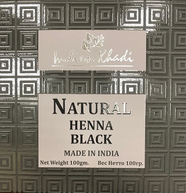 Natural Henna BLACK, Indian Khadi (Натуральная Хна для волос ЧЕРНАЯ, Индиан Кхади), 100 г.