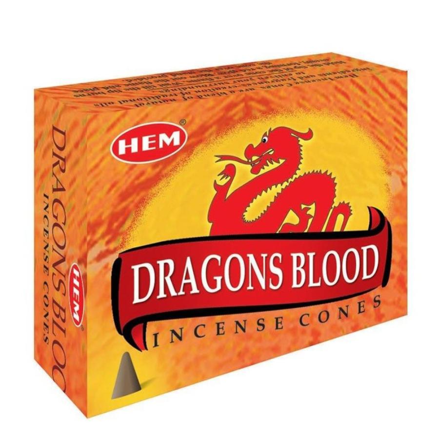 Hem Incense CONES DRAGONS BLOOD (Благовония конусы КРОВЬ ДРАКОНА, Хем), уп. 10 конусов.