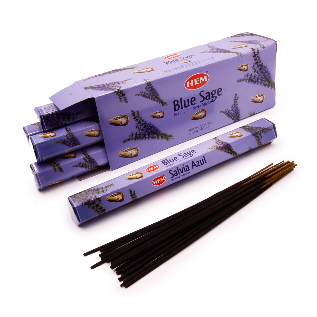 Hem Incense Sticks BLUE SAGE (Благовония ГОЛУБОЙ ШАЛФЕЙ, Хем), уп. 20 палочек.