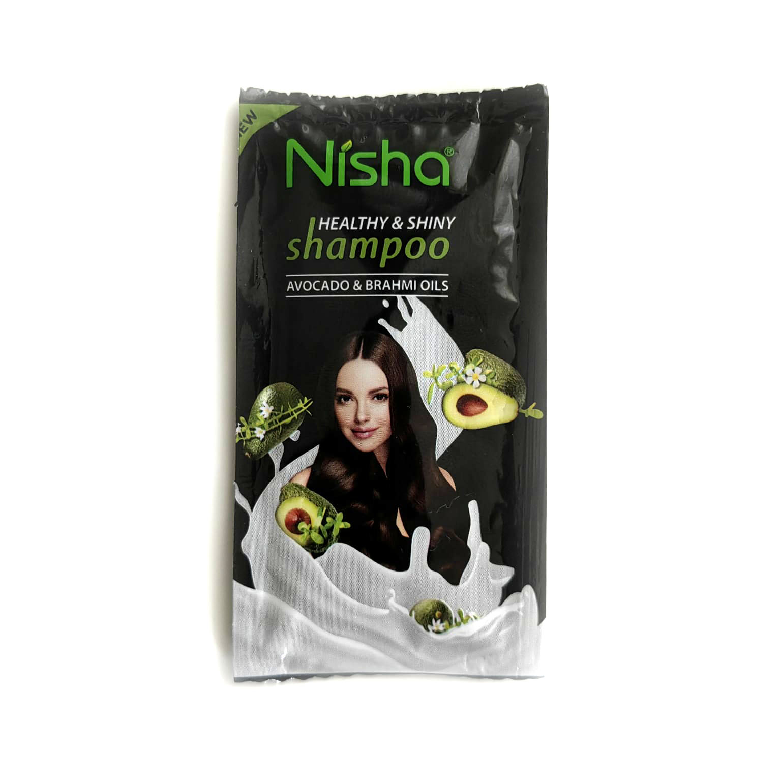 Healthy & Shiny Shampoo AVOCADO & BRAHMI OILS, Nisha (Шампунь для здоровья и сияния волос С МАСЛАМИ АВОКАДО И БРАХМИ, Ниша), 6 мл.