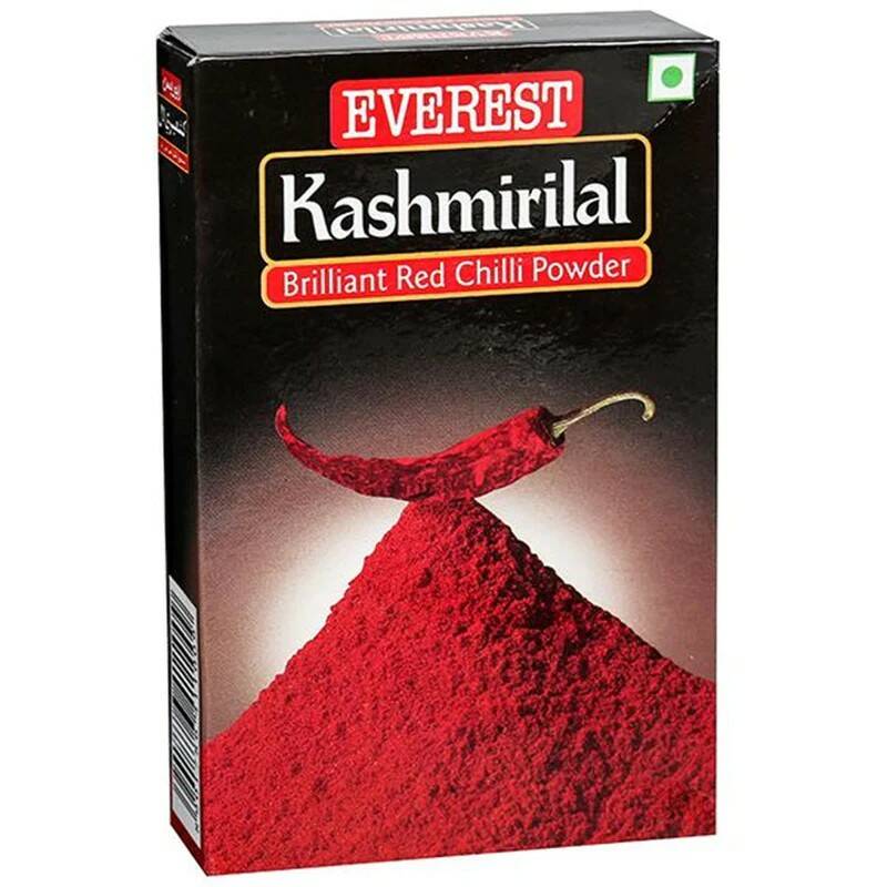 KASHMIRILAL Brilliant Red Chilli Powder, Everest (КАШМИРИЛАЛ блестящий красный молотый перец чили, Эверест), 100 г.