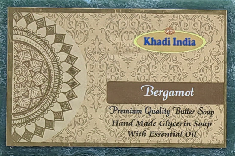 BERGAMOT, Khadi India (БЕРГАМОТ глицериновое мыло ручной работы, Кхади Индия), 100 г.