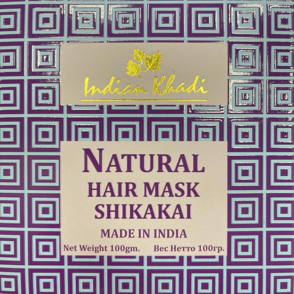 Natural Hair Treatment Powder SHIKAKAI, Indian Khadi (ШИКАКАИ (шикакаи) натуральный порошок для лечения волос, Индиан Кхади), 100 г.
