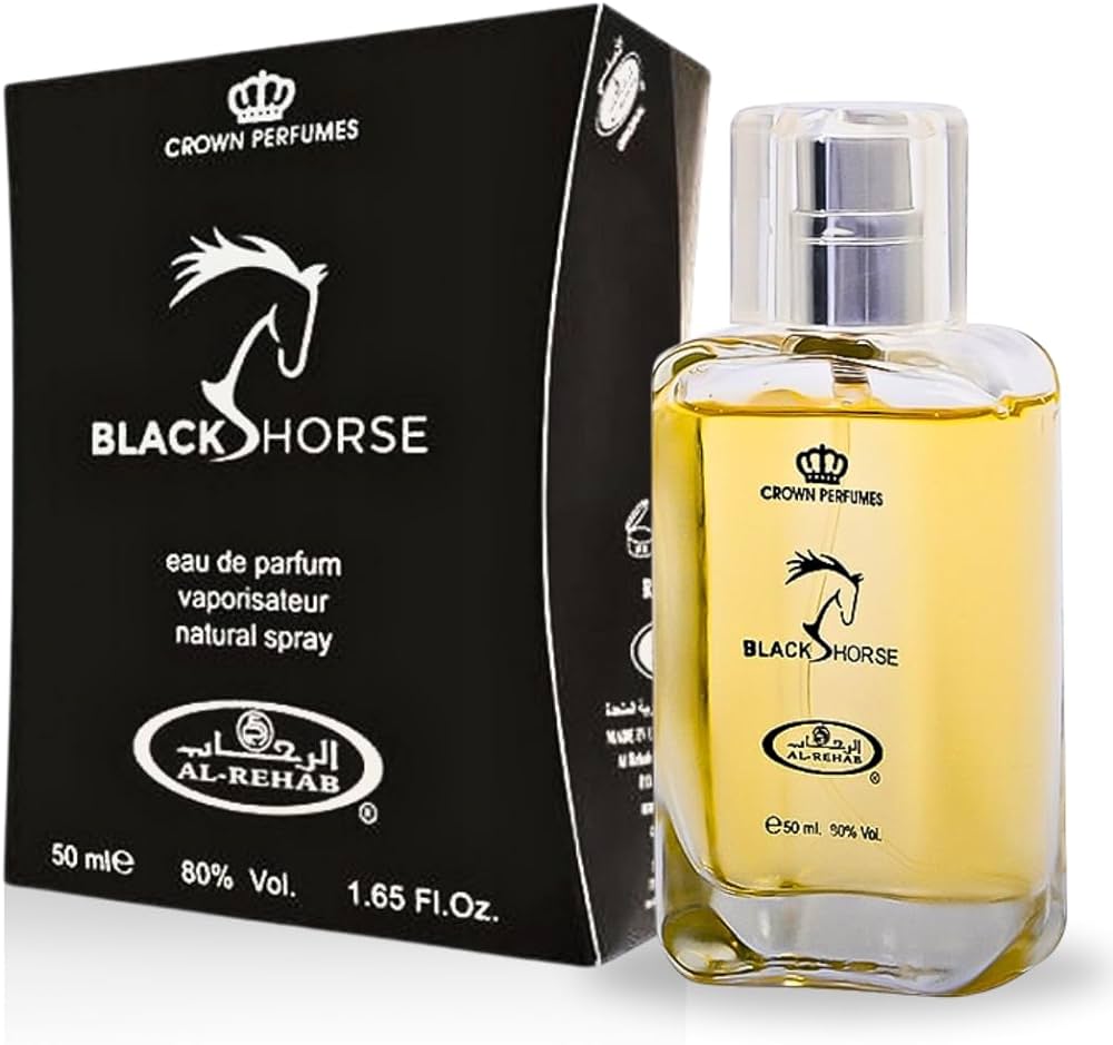 Al-Rehab Eau De Perfume BLACK HORSE (Арабская парфюмерная вода ЧЕРНАЯ ЛОШАДЬ (унисекс), Аль-Рехаб), СПРЕЙ, 50 мл.