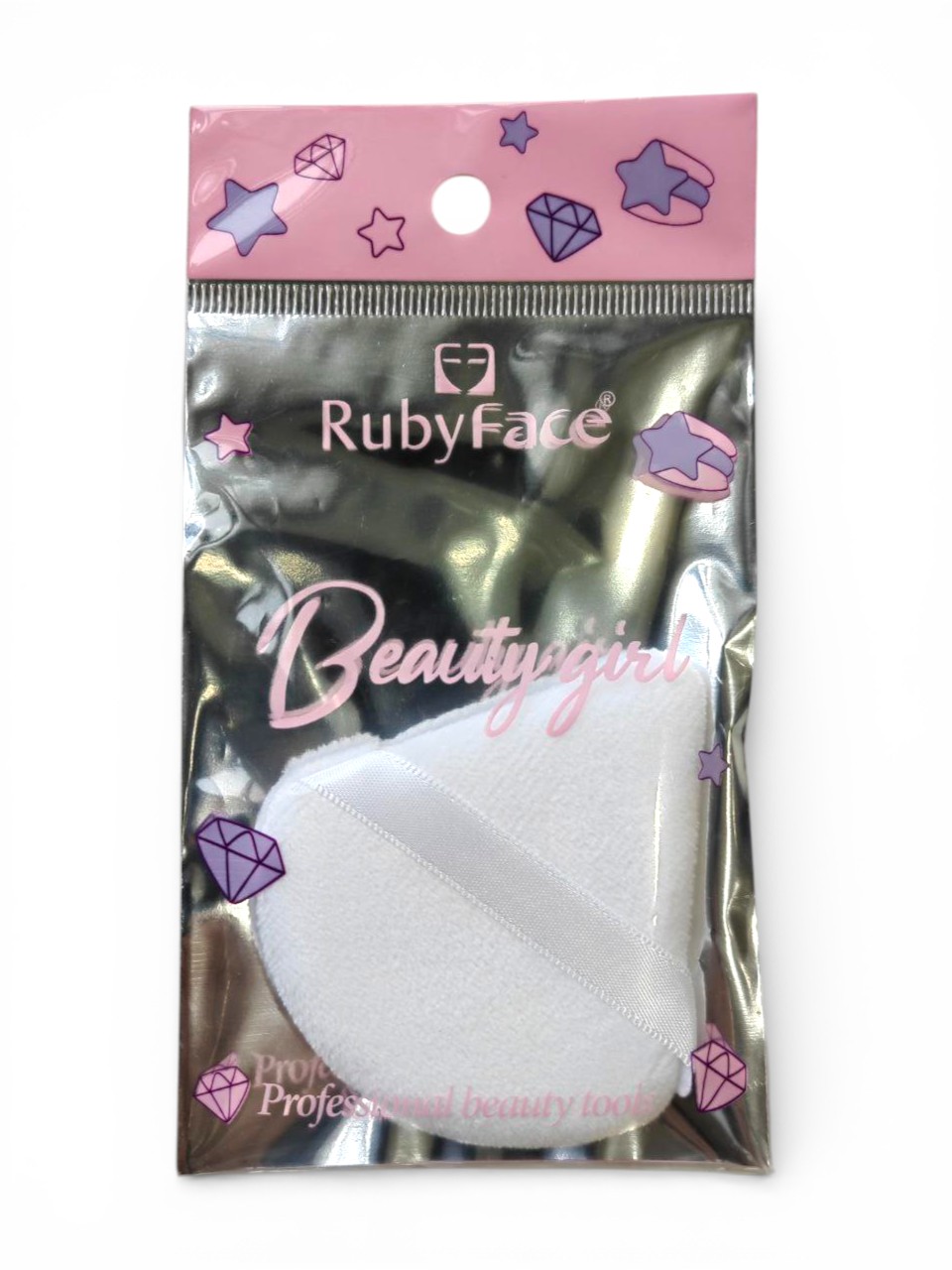 БЕЛЫЙ треугольный спонж для нанесения пудры, Ruby Face
