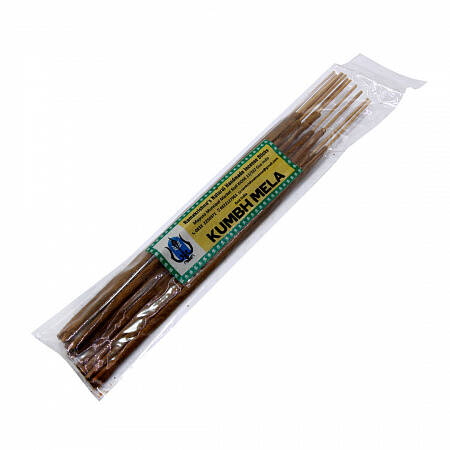 KUMBH MELA Ramakrishna's Natural Handmade Incense Sticks (КУМБХ МЕЛА натуральные благовония ручной работы, Рамакришна), 20 г.