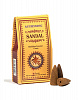 Backflow Incense Cones SANDAL, Ayurvedic (Благовония стелющийся дым САНДАЛ, Аюрведик), уп. 10 конусов